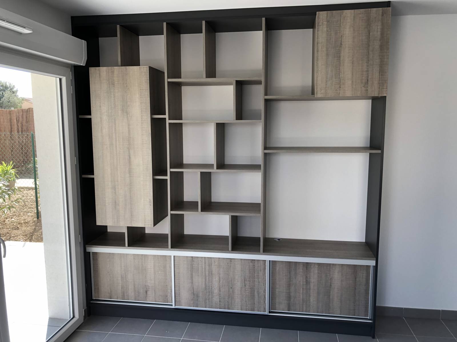 Bibliothèque-Meuble TV