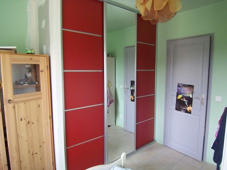 Porte Coulissante  en verre laqué contemporaine pour placard